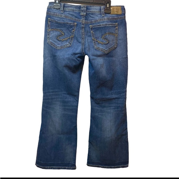 Silver Jeans Women's Size 31x30 Aiko Mid Flare Super Stretch Western Cowgirl - Picture 2 of 8